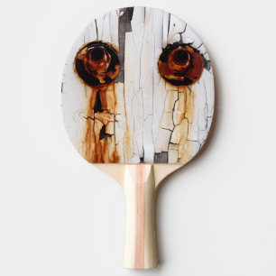 Rusty Bolts Nuts and Peeling Paint Ping Pong Paddle