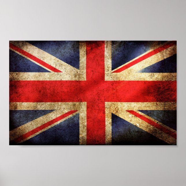 Rusty British Flag Poster (Front)