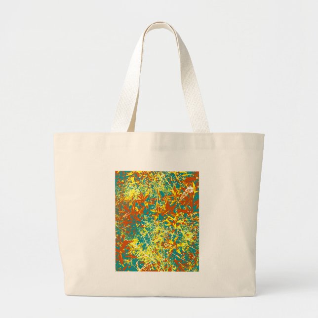 rusty brown leaves large tote bag (Front)