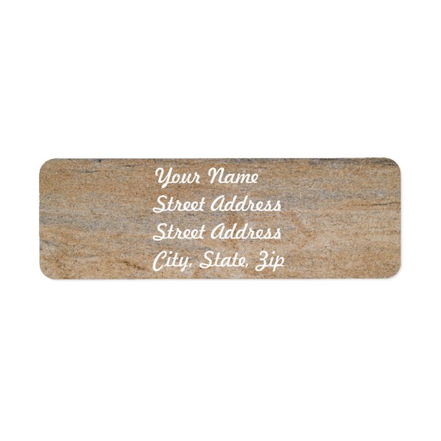 Rusty Brown Marble Return Address Sticker (Front)