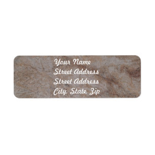 Rusty Brown Marble Return Address Sticker