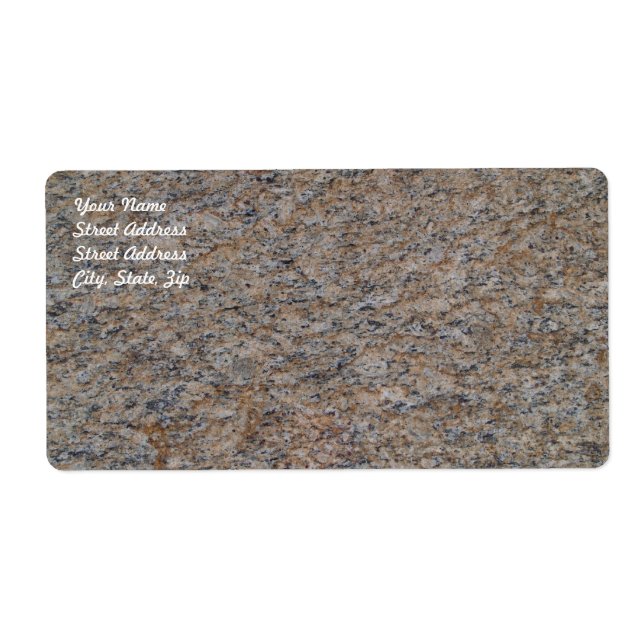 Rusty Brown Marble Shipping Label (Front)