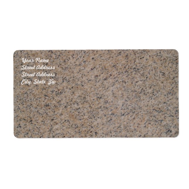 Rusty Brown Marble Shipping Label (Front)