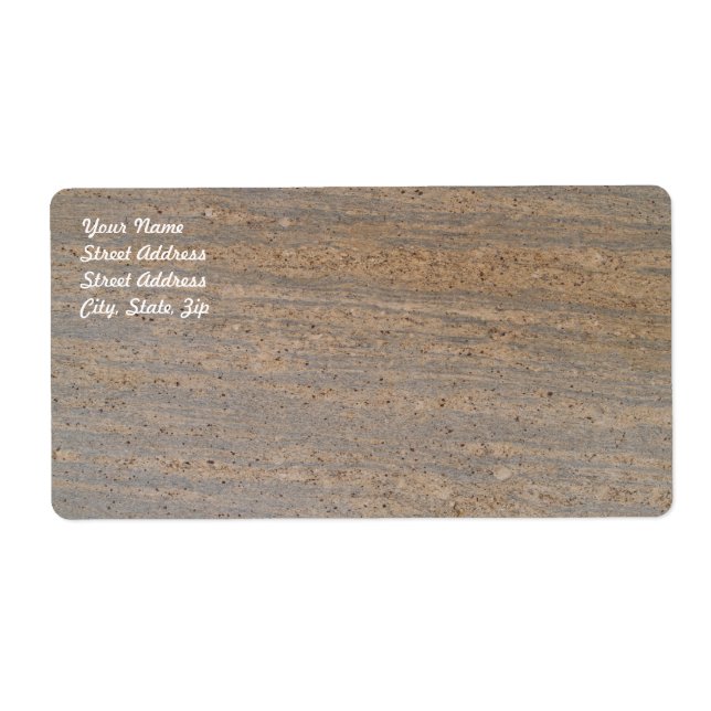 Rusty Brown Marble Shipping Label (Front)