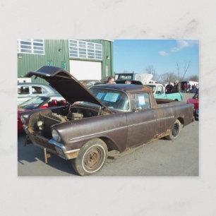 Rusty Brown Truck Postcard