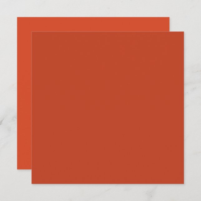 Rusty Burnt Pumpkin Solid Colour Card (Front/Back)