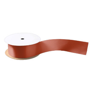 Rusty Burnt Pumpkin Solid Colour Satin Ribbon