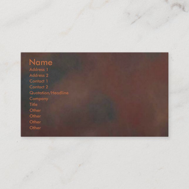 Rusty Business Card (Front)