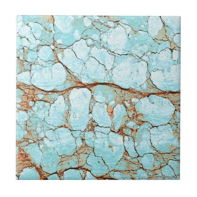 Rusty Cracked Turquoise Tile (Front)