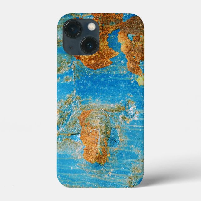 Rusty Distressed Blue Metal Case-Mate iPhone Case (Back)