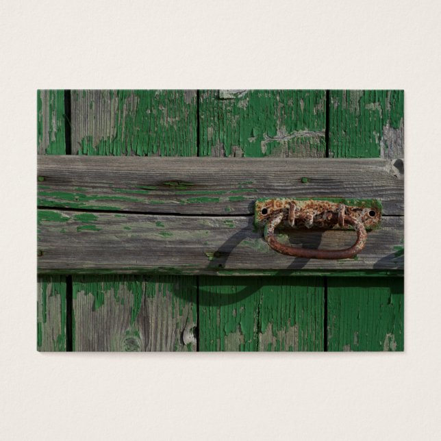 Rusty Door Handle On Green Door (Front)