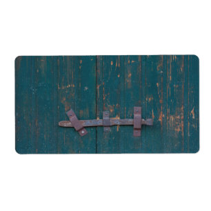 Rusty Door Latch On Green Door
