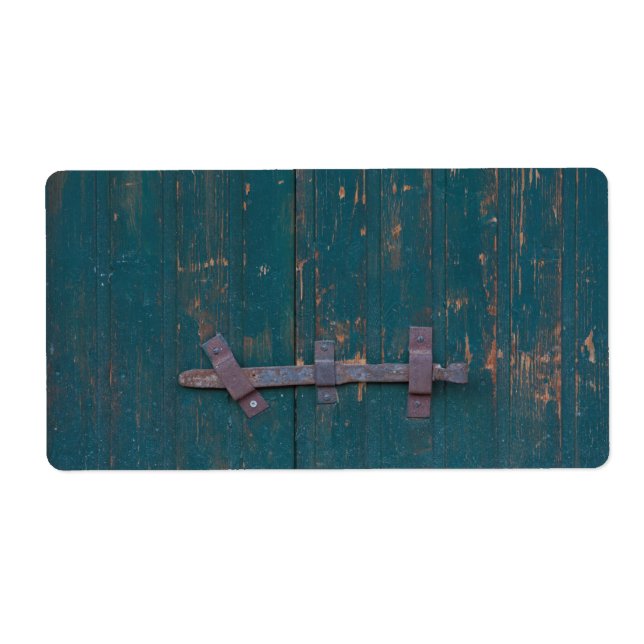 Rusty Door Latch On Green Door (Front)