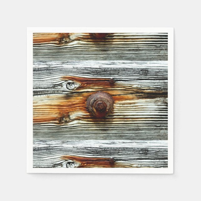 rusty driftwood boards Thunder_Cove Napkin (Front)