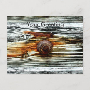 rusty driftwood grey dock board postcard