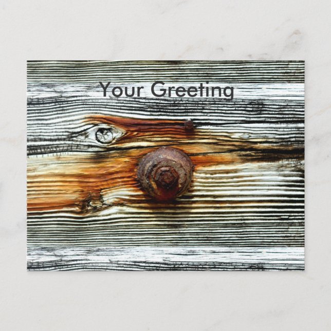 rusty driftwood grey dock board postcard (Front)