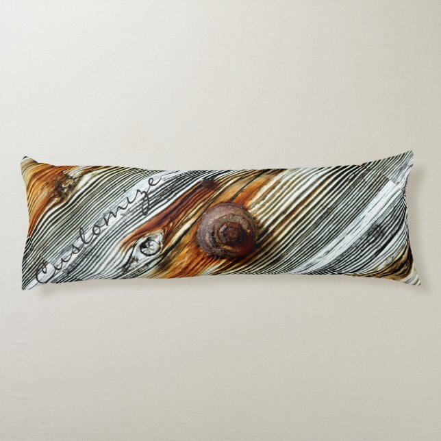rusty driftwood grey Thunder_Cove boards Body Cushion (Back)
