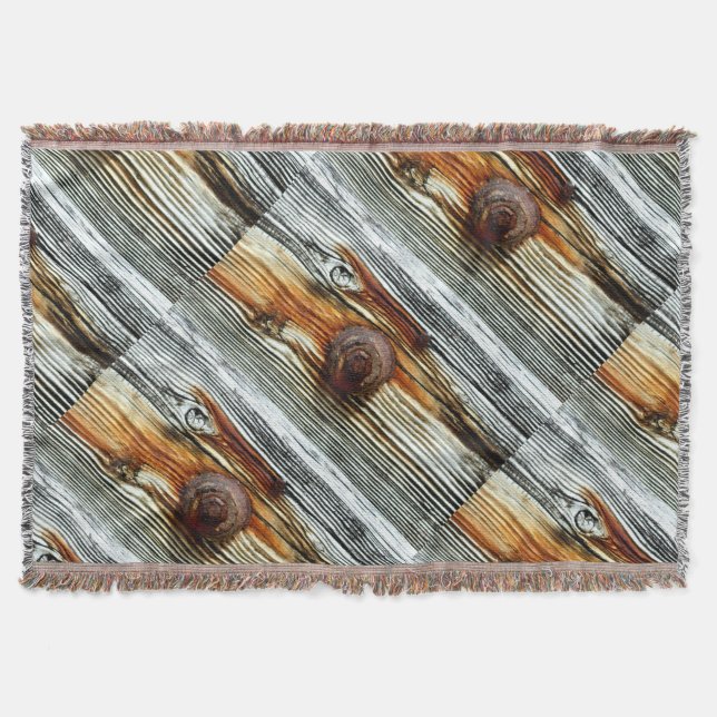 rusty driftwood grey Thunder_Cove Throw Blanket (Front)