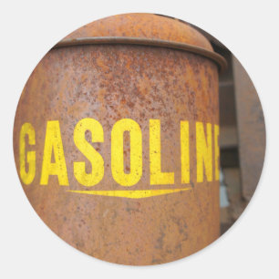 Rusty Gas Can Classic Round Sticker