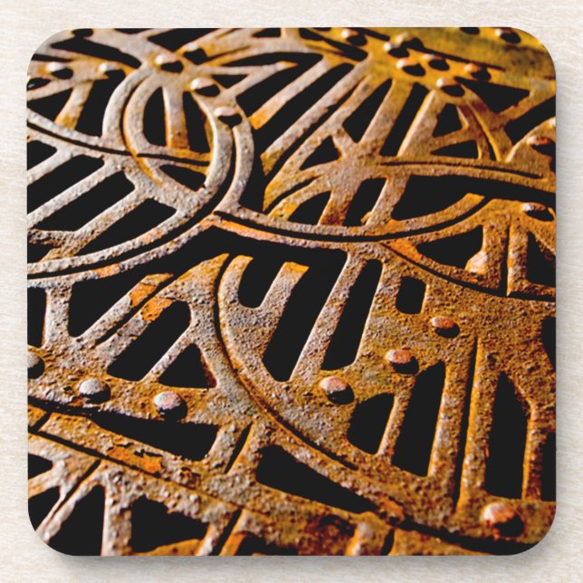 Rusty Grate Coaster (Front)
