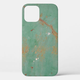 Rusty green weathered textured metal urban panel t iPhone 12 case