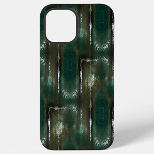 Rusty greenish flowery marked by occluded pipes th iPhone 12 pro max case