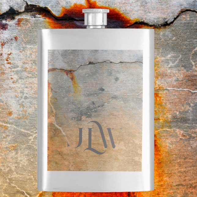 Rusty Grey Urban Grunge Stylish Hip Flask (Creator Uploaded)
