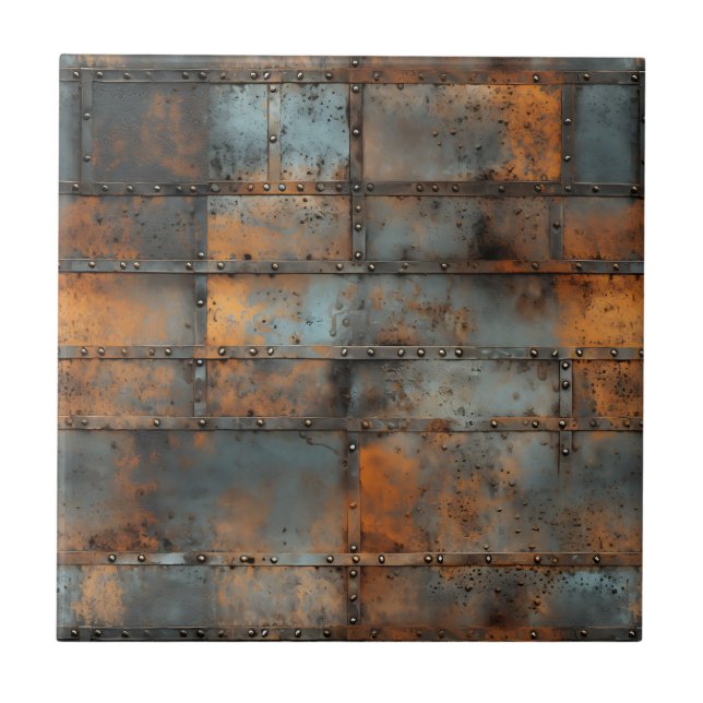 Rusty Iron Ceramic Tile (Front)