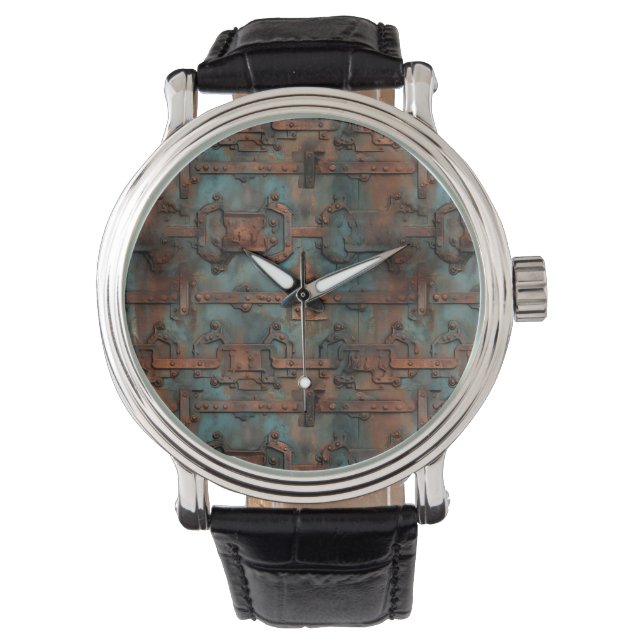 Rusty Iron Wall Clock Watch (Front)