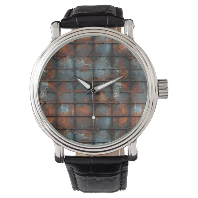 Rusty Iron Wall Clock Watch (Front)