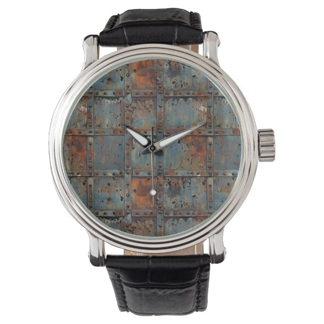 Rusty Iron Wall Clock Watch (Front)