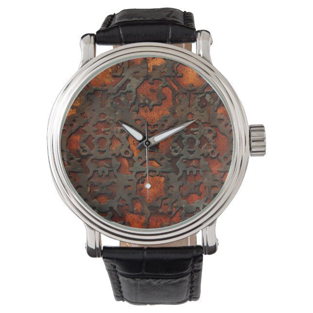Rusty Iron Wall Clock Watch (Front)