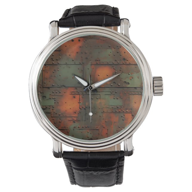 Rusty Iron Wall Clock Watch (Front)