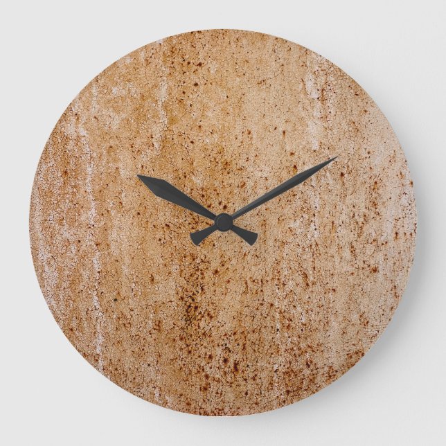 Rusty iron wall, texture detail. large clock (Front)