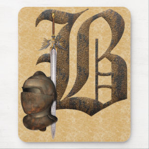 Rusty Knights Initial B Mouse Mat