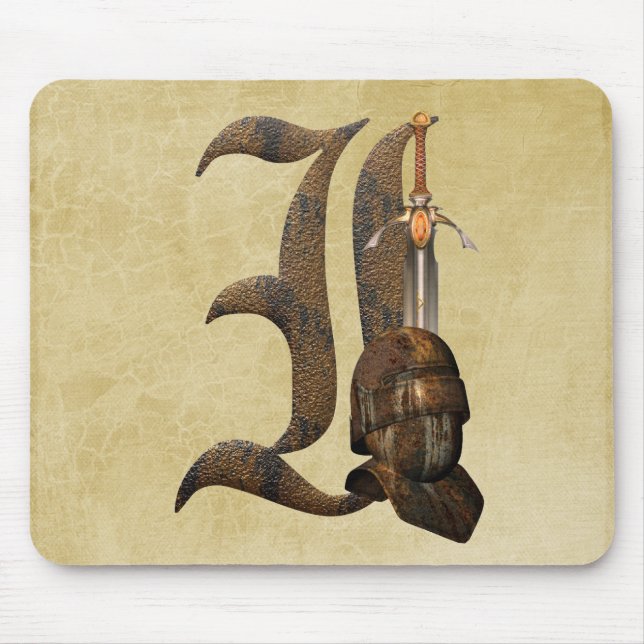 Rusty Knights Initial I Mouse Mat (Front)