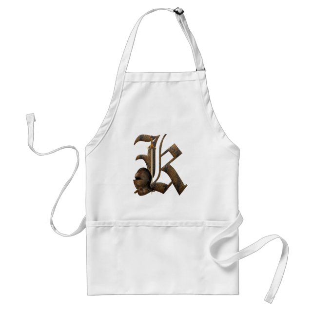 Rusty Knights Initial K Standard Apron (Front)