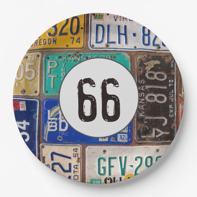 Rusty License Plates 66th Birthday (Front)