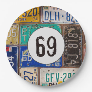 Rusty License Plates 69th Birthday