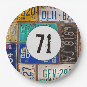 Rusty License Plates 71st Birthday