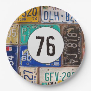 Rusty License Plates 76th Birthday