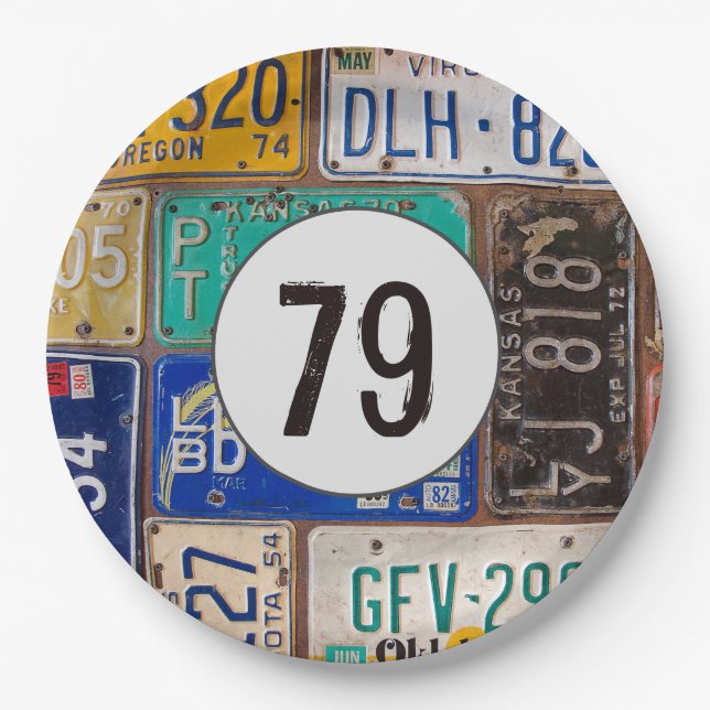 Rusty License Plates 79th Birthday (Front)