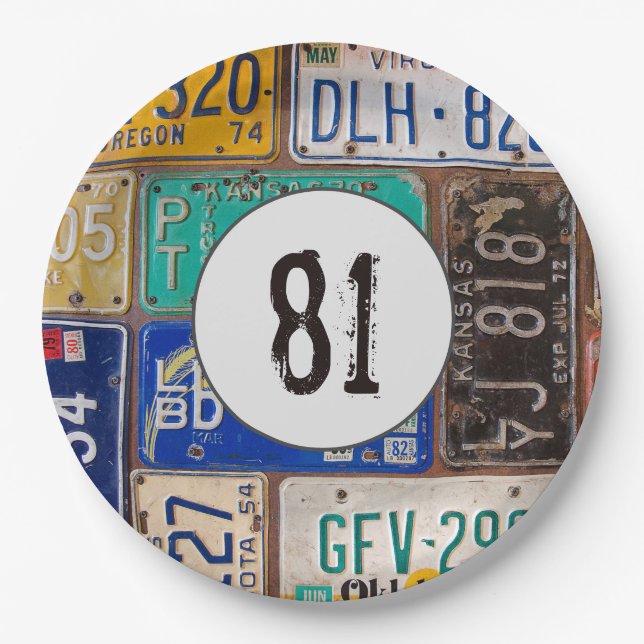 Rusty License Plates 81st Birthday (Front)