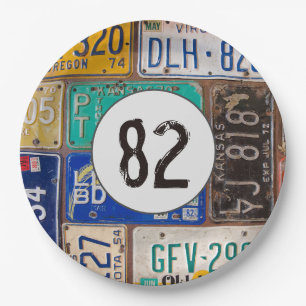 Rusty License Plates 82nd Birthday