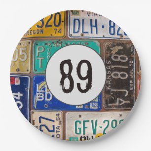 Rusty License Plates 89th Birthday