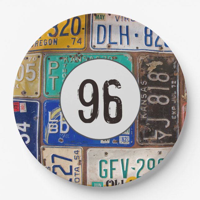 Rusty License Plates 96th Birthday (Front)