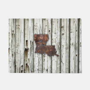 Rusty Louisiana Shape Doormat