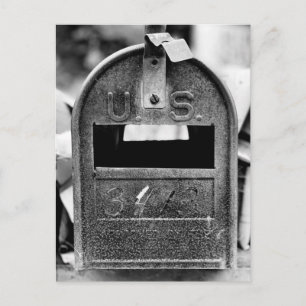 Rusty Mailbox Portrait Postcard