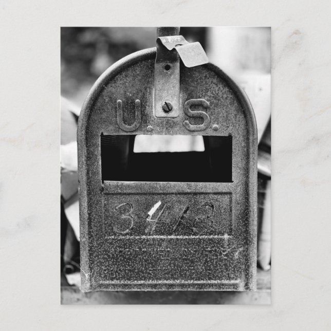 Rusty Mailbox Portrait Postcard (Front)