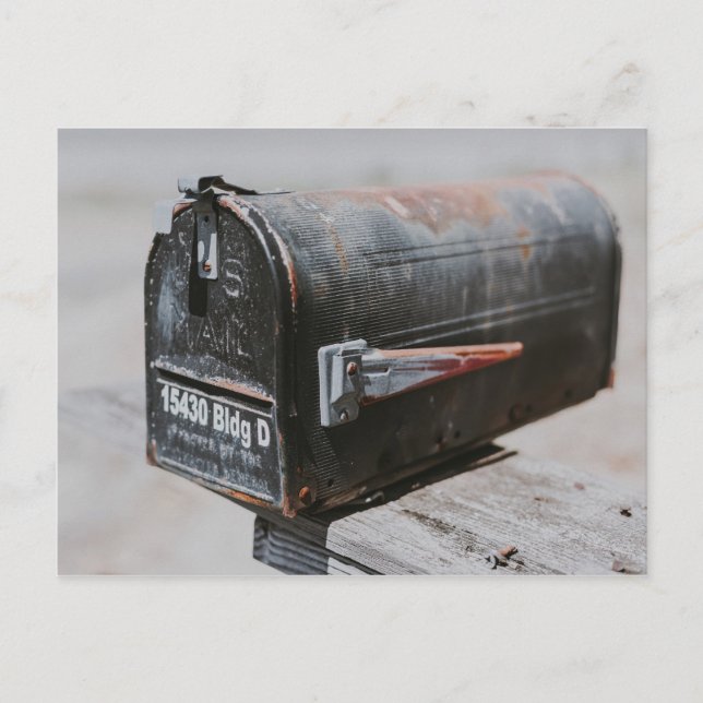 Rusty Mailbox Postcard (Front)